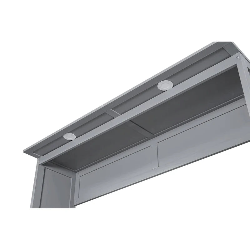 Letto a scomparsa Queen Size con mensole e luci LED