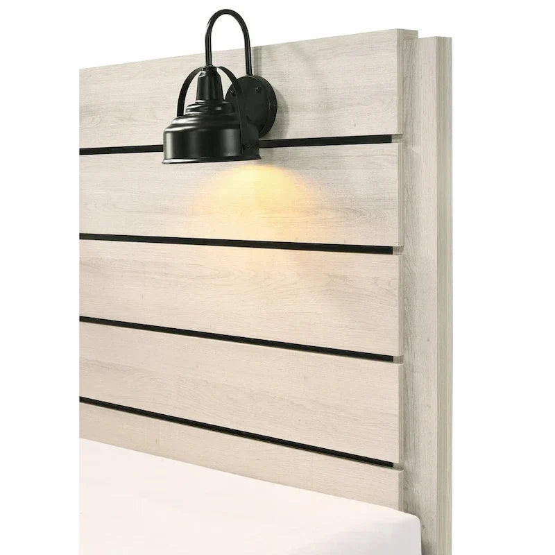 Chambre à coucher Edyth 3 pièces avec panneaux à LED blancs
