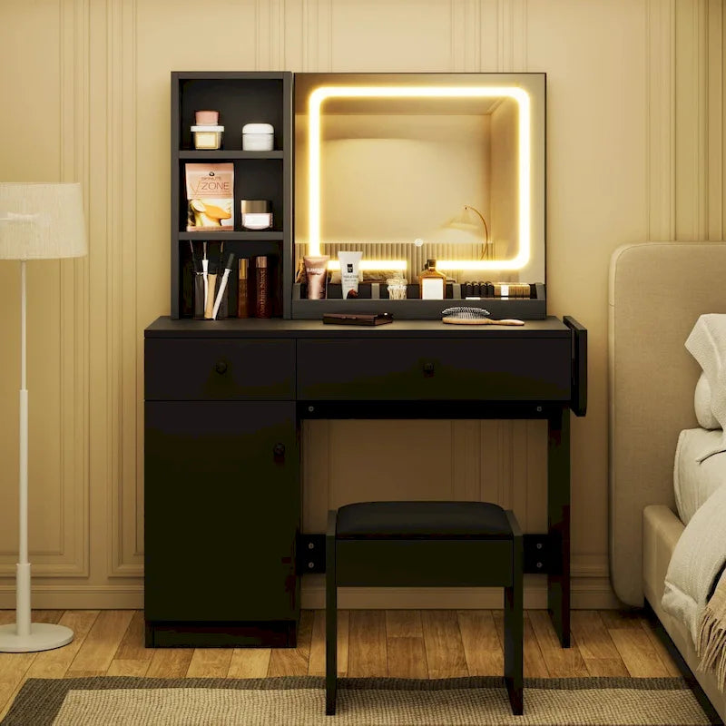 Mobile Trucco con Specchio e Luci LED