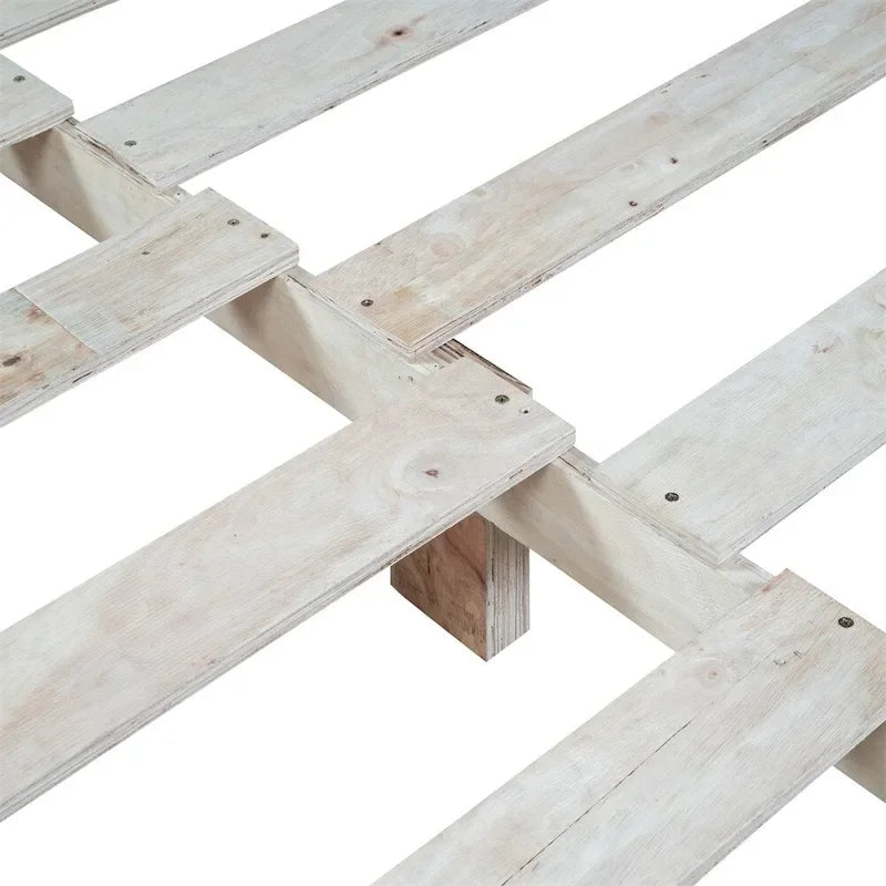 Letto a piattaforma imbottito con struttura in legno Queen Size con gambe di supporto
