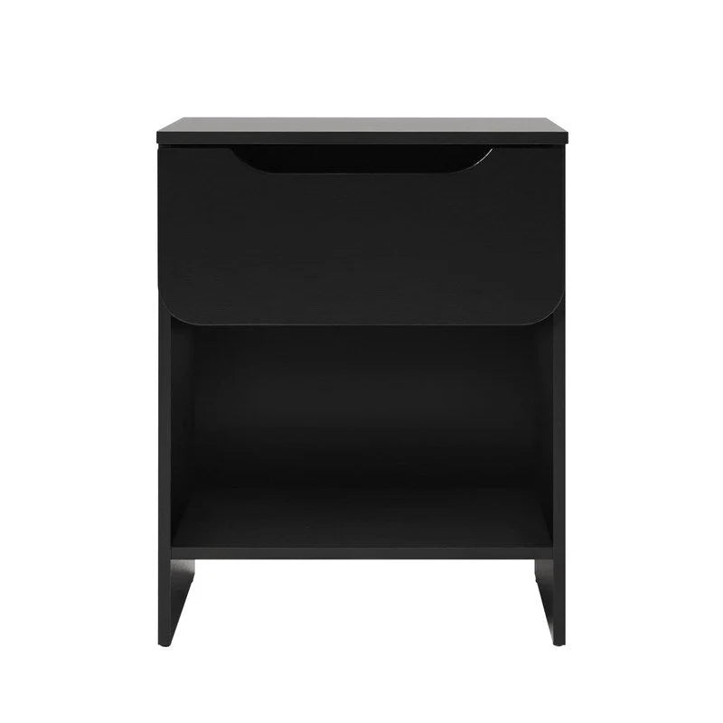 Table de chevet minimaliste moderne avec 1 tiroir et casier de rangement