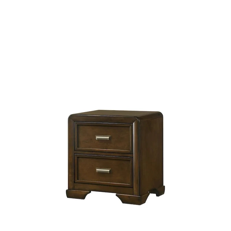 Ensemble de chambre à coucher Jimmy 4 pièces capitonné brun-beige