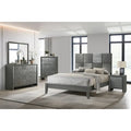 Parure de lit Sim 3 pièces gris acier