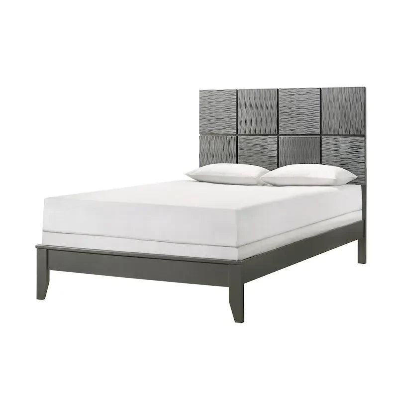 Parure de lit Sim 3 pièces gris acier