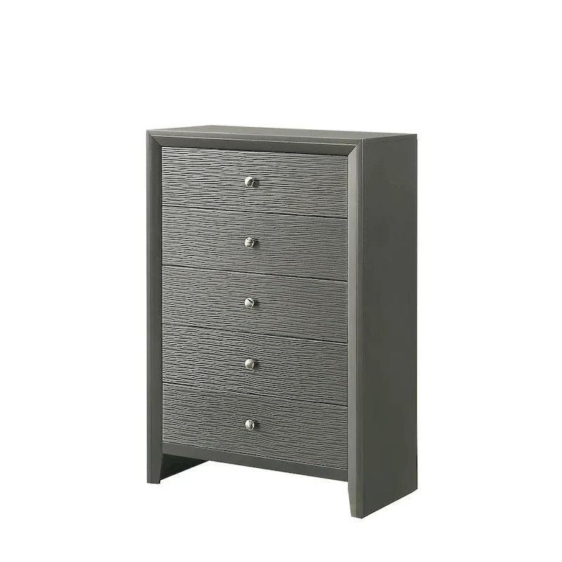 Parure de lit Sim 3 pièces gris acier
