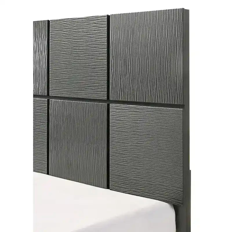 Parure de lit Sim 3 pièces gris acier