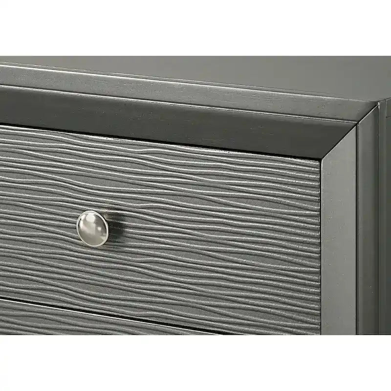Parure de lit Sim 3 pièces gris acier