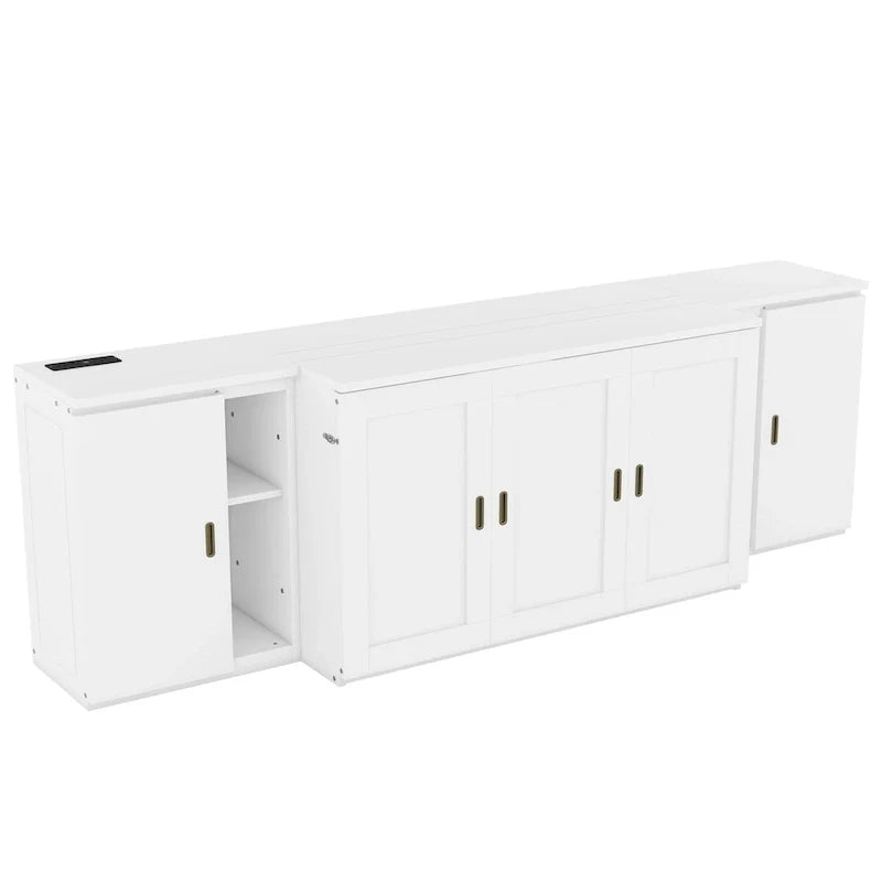 Lit escamotable grand format QW avec étagères