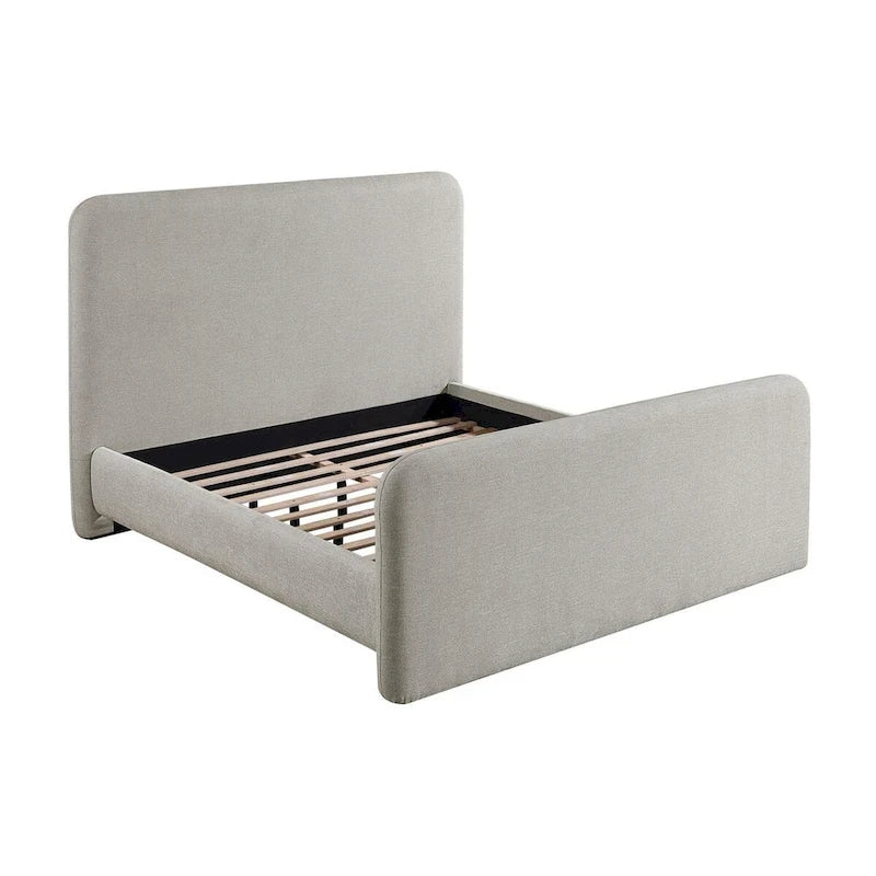 Lit plateforme rembourré Kendra Grey