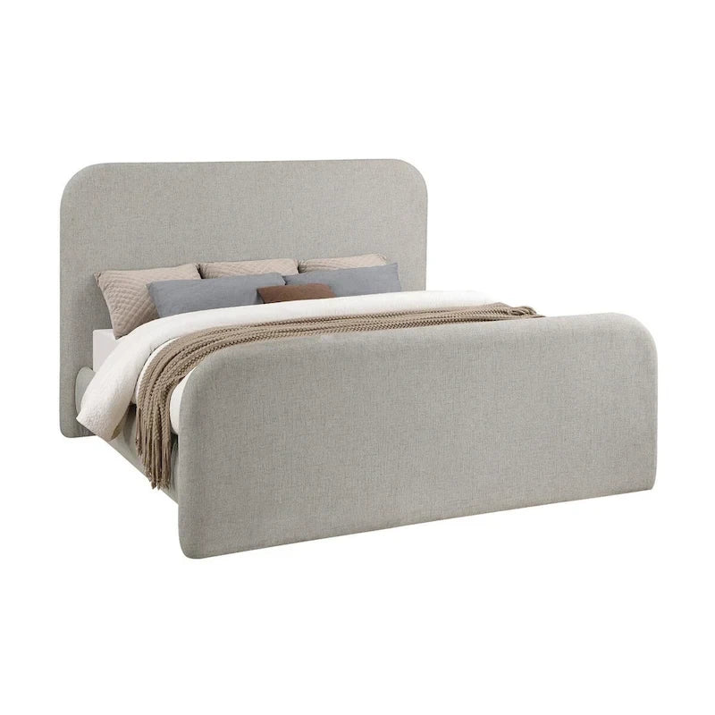 Lit plateforme rembourré Kendra Grey