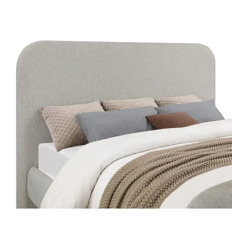 Lit plateforme rembourré Kendra Grey