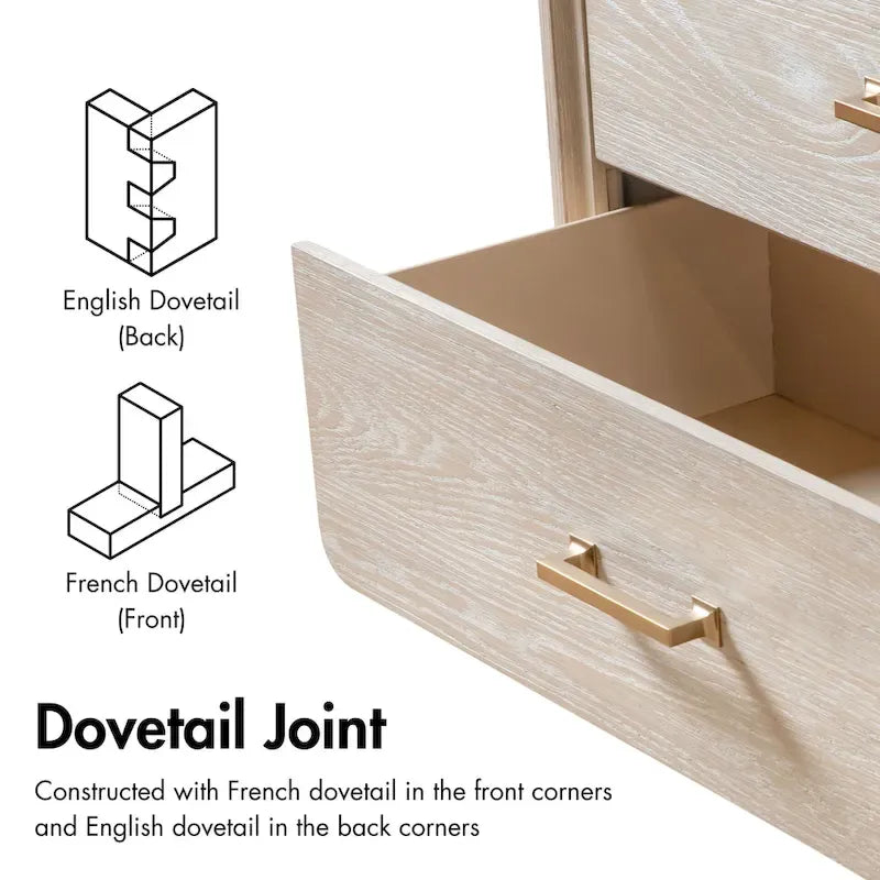 Ensemble de chambre à coucher 3 pièces lit et 2 tables de chevet en bois massif de chêne transitionnel Drayden de Furniture of America