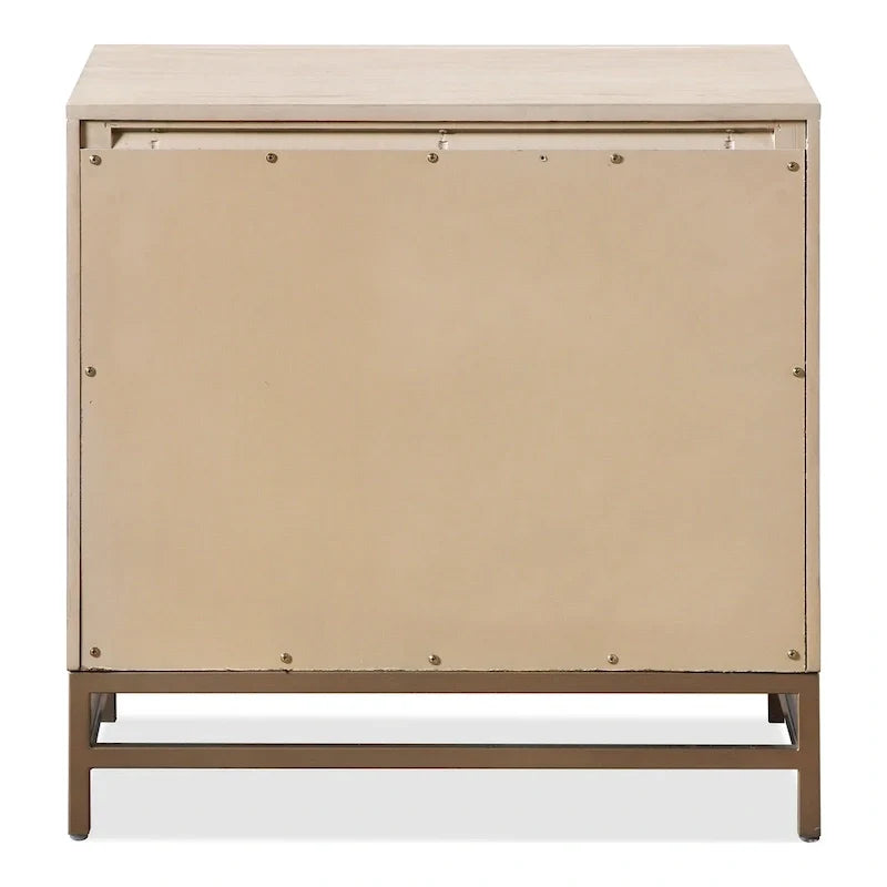 Ensemble de chambre à coucher 3 pièces lit et 2 tables de chevet en bois massif de chêne transitionnel Drayden de Furniture of America