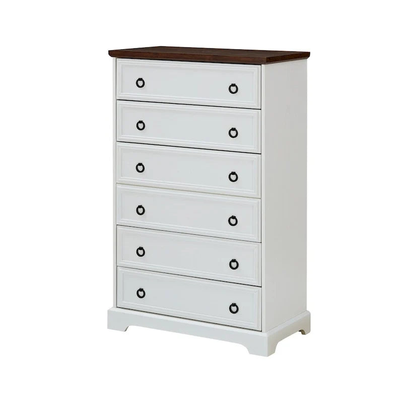 Commode moderne à 6 tiroirs pour chambre à coucher, chiffonnier haut, organiseurs de placard et rangement pour vêtements