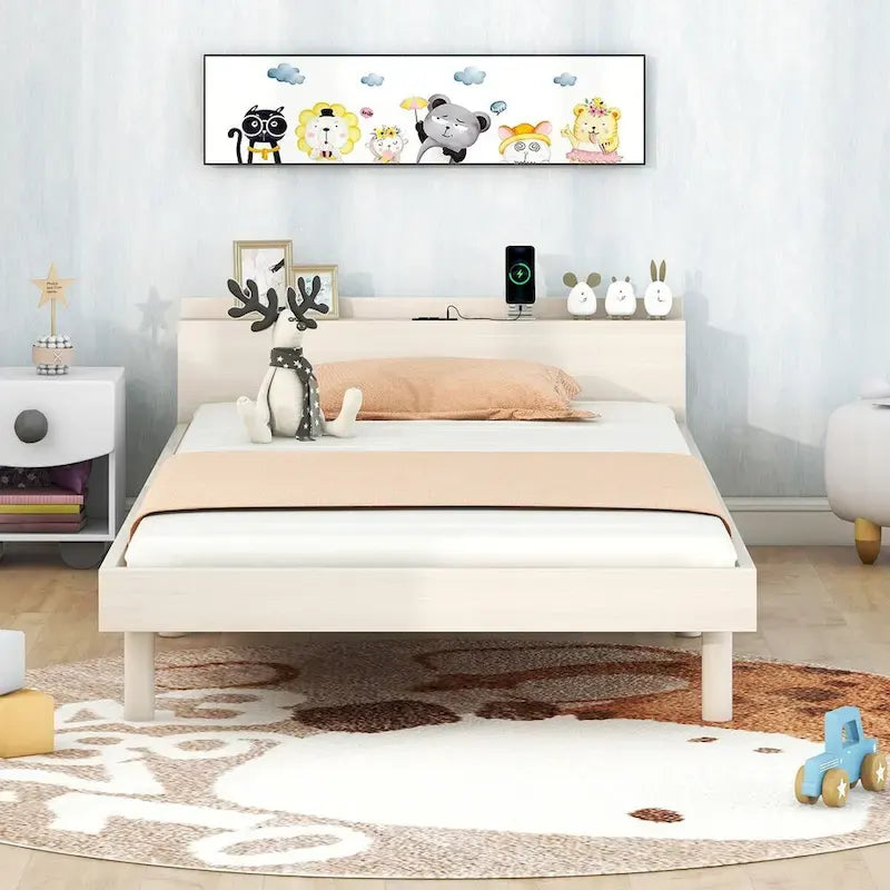 Lit plateforme au design moderne avec port USB intégré