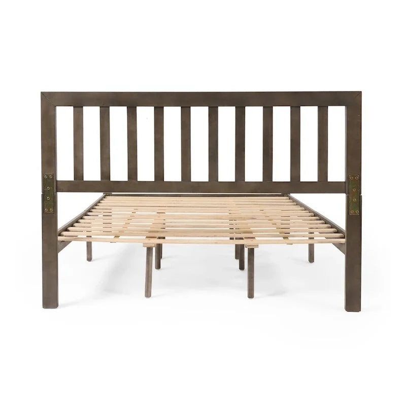 Lit plateforme queen en bois d'acacia