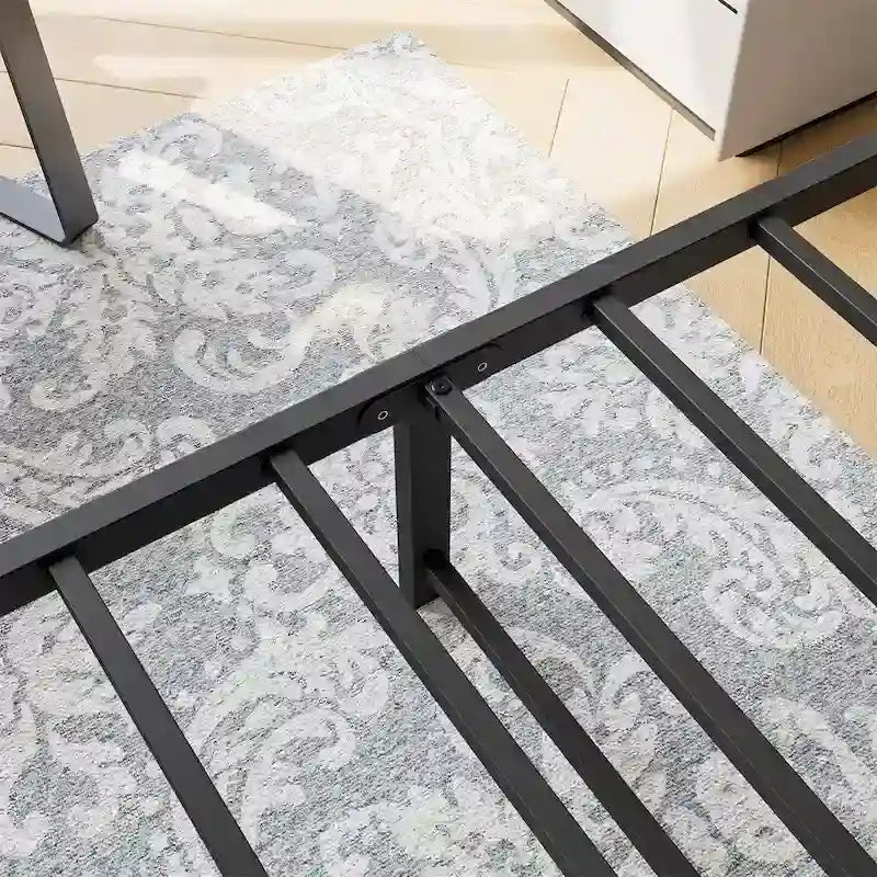 Cadre de lit plateforme Queen Size avec tête de lit en bois, rangement sous le lit