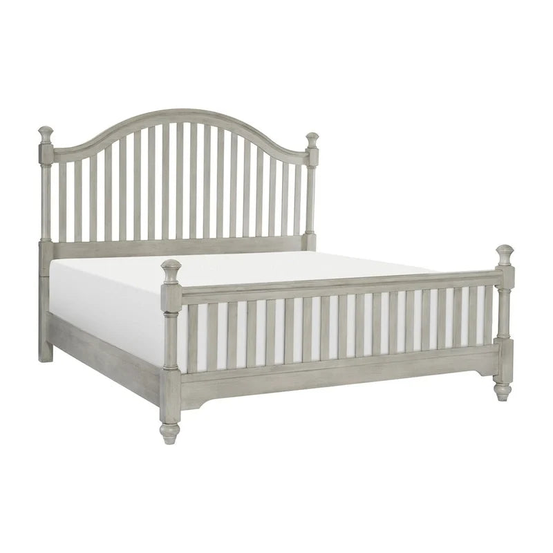 Set Camera da Letto 3 Pezzi Finitura Grigio Chiaro Letto Cassettone Comodino