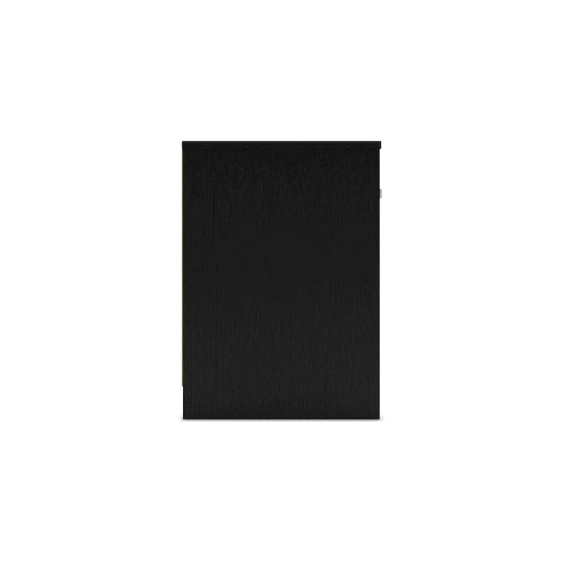 Lit plate-forme noir Ashley Finch de Signature Design avec 2 tables de chevet