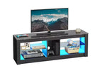 Mobile porta TV in truciolato con ripiani in vetro 47A x 140L x 35P cm