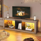 Mobile porta TV in truciolato con ripiani in vetro 47A x 140L x 35P cm