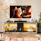 Mobile porta TV in truciolato con ripiani in vetro 47A x 140L x 35P cm