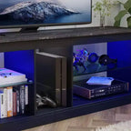 Mobile porta TV in truciolato con ripiani in vetro 47A x 140L x 35P cm