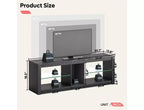 Mobile porta TV in truciolato con ripiani in vetro 47A x 140L x 35P cm