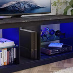 Mobile porta TV in truciolato con ripiani in vetro 47A x 140L x 35P cm