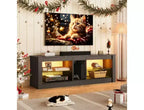 Mobile porta TV in truciolato con ripiani in vetro 47A x 140L x 35P cm