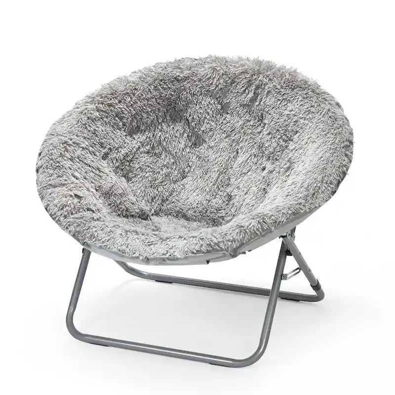 Mongolian Oversized Faux Fur Moonchair
