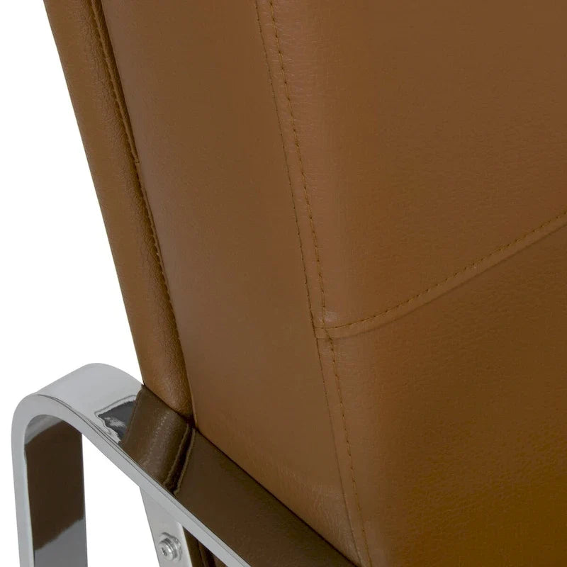Studio Designs Home Allure Metal and Blended Leather Modern Accent Arm Chair