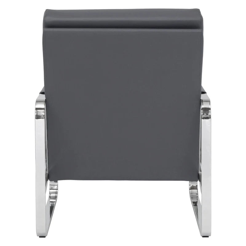 Studio Designs Home Allure Metal and Blended Leather Modern Accent Arm Chair