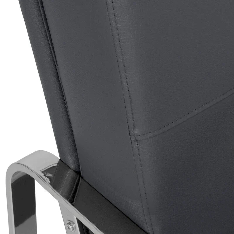 Studio Designs Home Allure Metal and Blended Leather Modern Accent Arm Chair