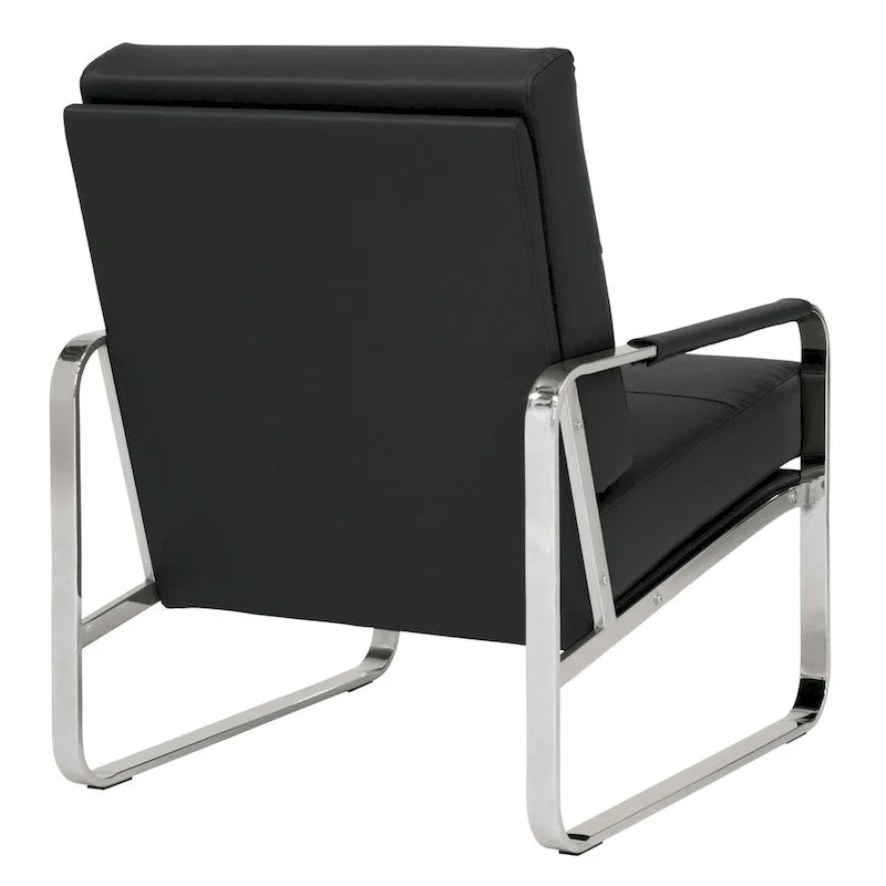 Studio Designs Home Allure Metal and Blended Leather Modern Accent Arm Chair