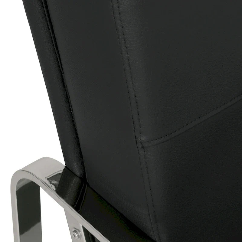 Studio Designs Home Allure Metal and Blended Leather Modern Accent Arm Chair