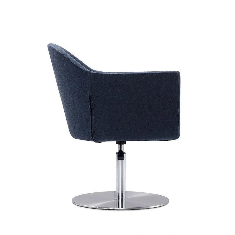 Fauteuil d'appoint réglable pivotant tissé en métal brossé Voyager Manhattan Comfort