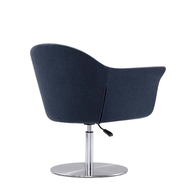 Fauteuil d'appoint réglable pivotant tissé en métal brossé Voyager Manhattan Comfort