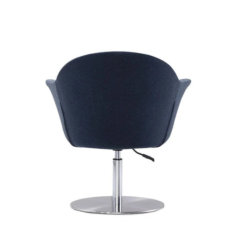 Fauteuil d'appoint réglable pivotant tissé en métal brossé Voyager Manhattan Comfort