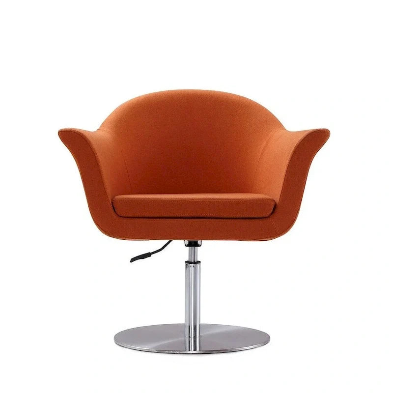 Fauteuil d'appoint réglable pivotant tissé en métal brossé Voyager Manhattan Comfort