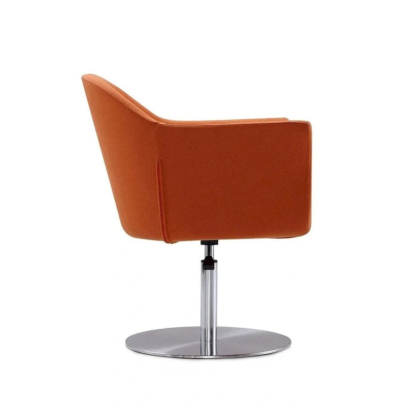 Fauteuil d'appoint réglable pivotant tissé en métal brossé Voyager Manhattan Comfort