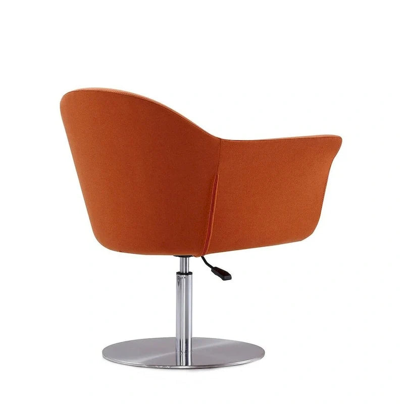 Fauteuil d'appoint réglable pivotant tissé en métal brossé Voyager Manhattan Comfort