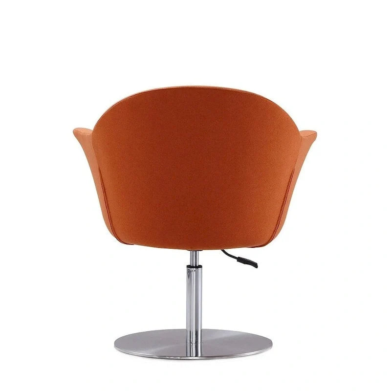 Fauteuil d'appoint réglable pivotant tissé en métal brossé Voyager Manhattan Comfort