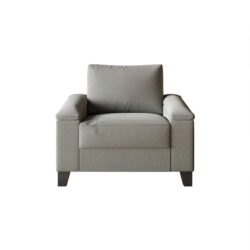CraftPorch Simple Style Linen Upholstered Arm Chair
