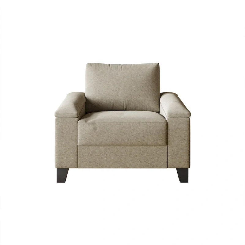 CraftPorch Simple Style Linen Upholstered Arm Chair