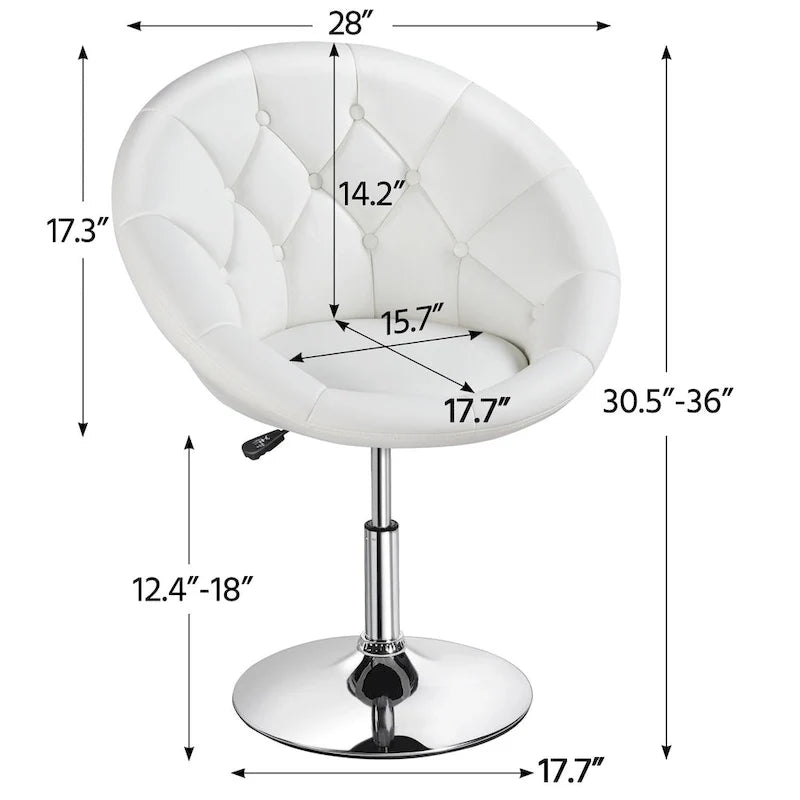 Fauteuil d'appoint Yaheetech moderne en similicuir touffeté