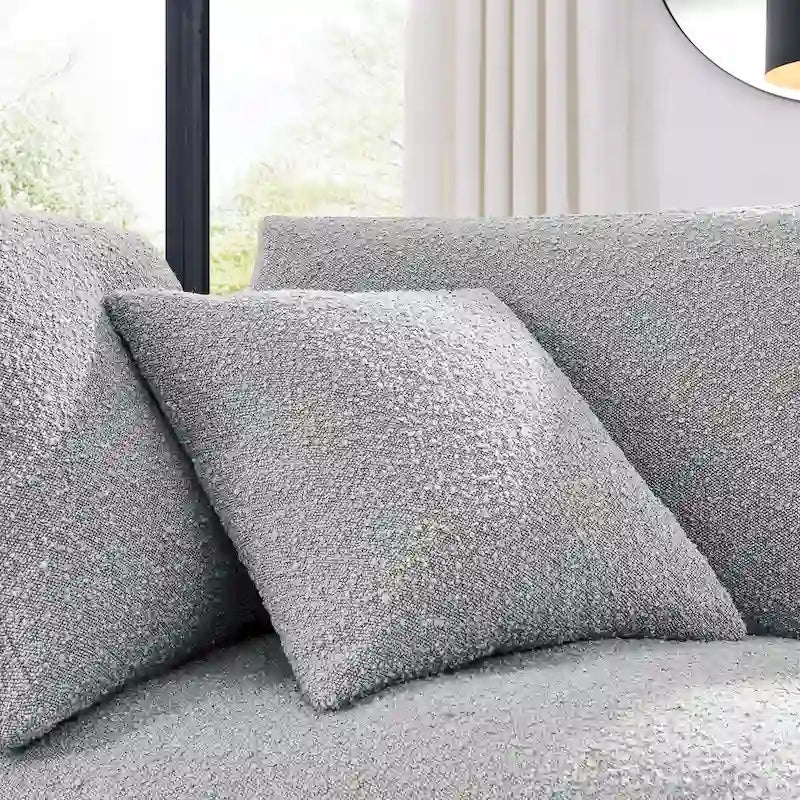 Commix Down Filled Overstuffed Boucle Fabric Corner Chair