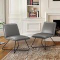Fauteuil d'appoint en similicuir du milieu du siècle avec dossier réglable, lot de 2 - 31,5 H x 22,2 L x 23,6 P