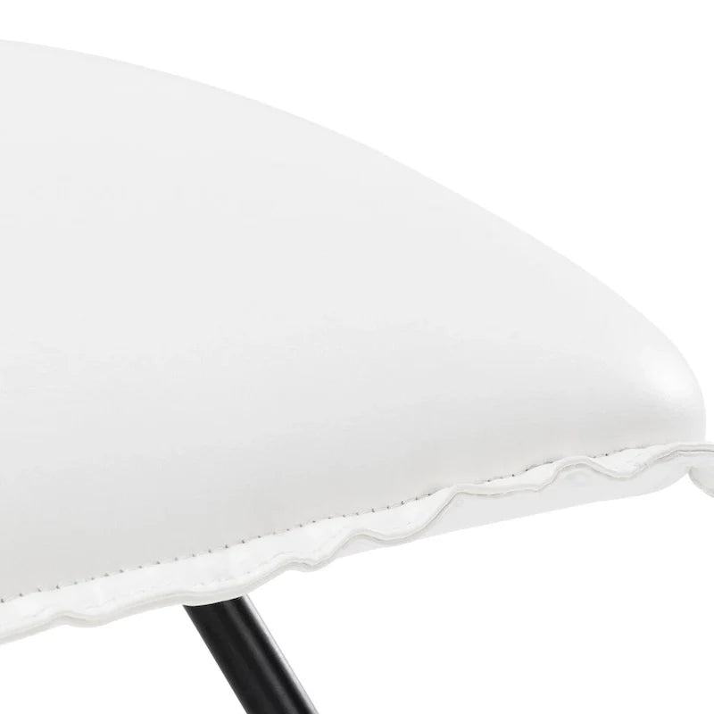 Fauteuil d'appoint en similicuir du milieu du siècle avec dossier réglable, lot de 2 - 31,5 H x 22,2 L x 23,6 P