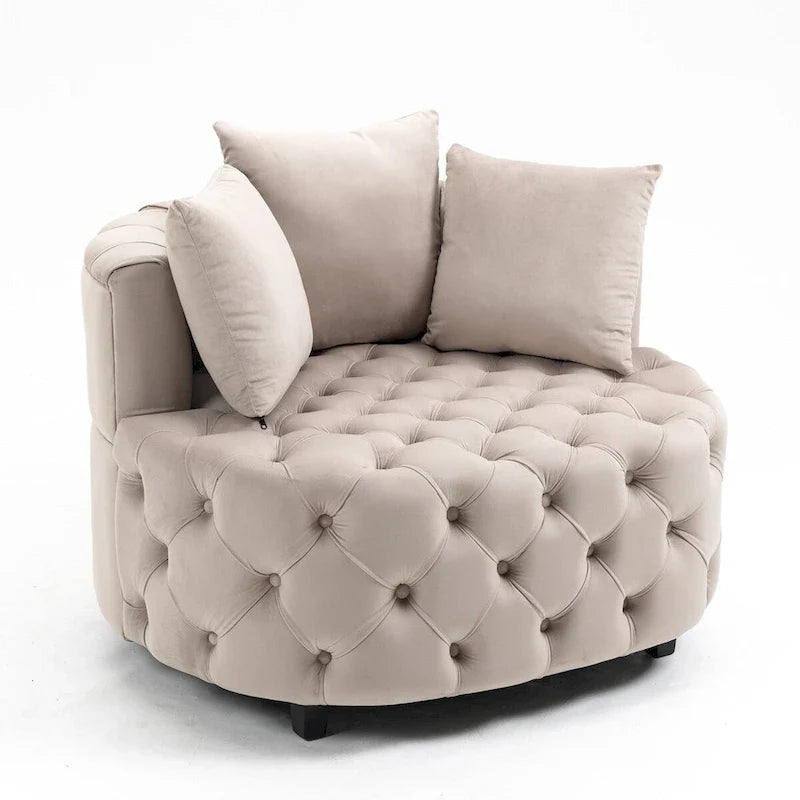Fauteuil d'appoint / Fauteuil classique en tonneau pour le salon / Fauteuil de loisirs moderne